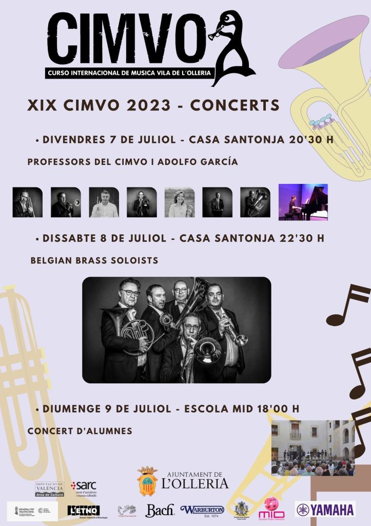 Programa de concerts del XIX CIMVO 2023.